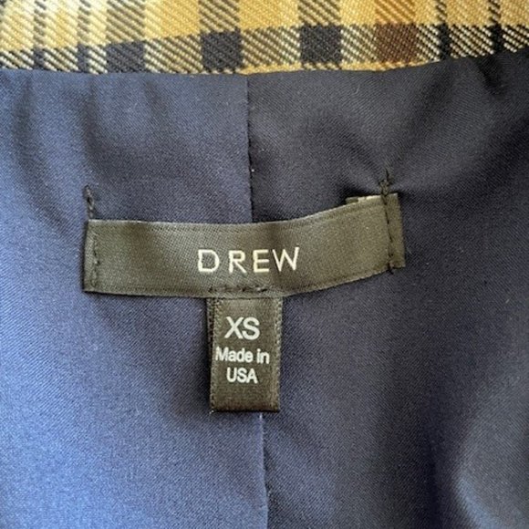 Drew Blazer XS.  NWOT. Pristine never worn.  Beige w Navy/Denim detail. - Picture 3 of 6